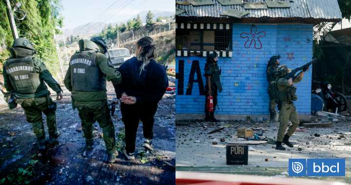 Un carabinero lesionado y 3 detenidos tras incidentes en desalojo de toma de Quebrada Las Zorras