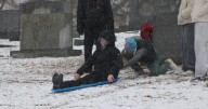 On Danville snow day, a fun outing for sledding