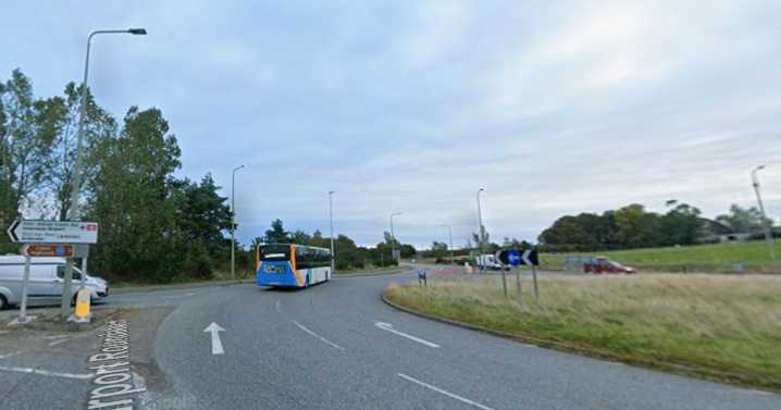 Bus driver seriously injured after HGV crash near Scots airport as cops hunt driver