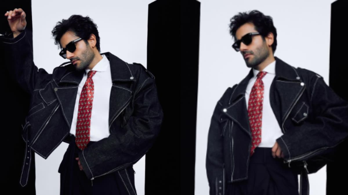 Karan Tacker Is Effortlessly Stylish In A Denim Jacket And Flared Trousers