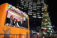 Metro y SSC encienden árbol de Insurgentes; hecho por internos