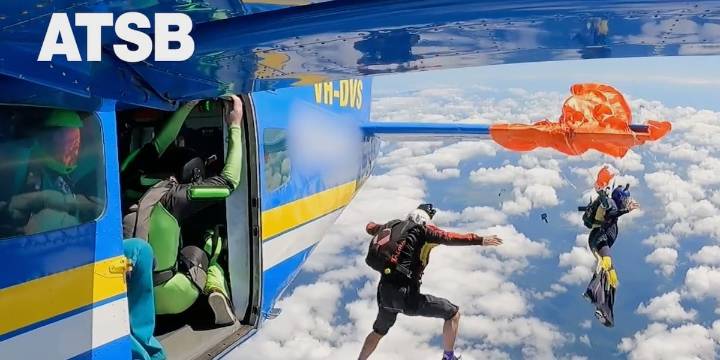 Skydiver dangles at 15,000 feet after parachute catches on plane’s tail