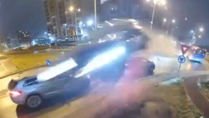 Shocking Video Shows Mercedes-Benz Catapulting Over Traffic Before Crashing