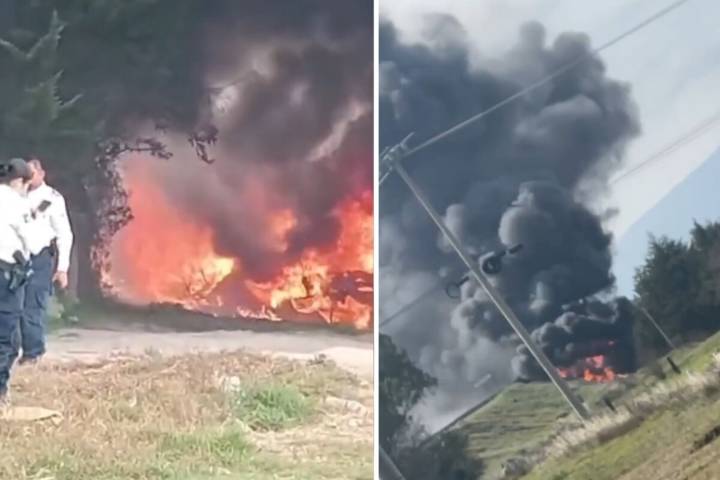 Camión de carga cae de puente en Tulancingo