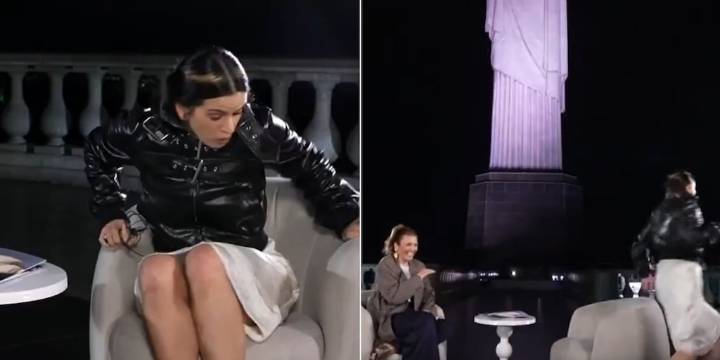 El desopilante blooper de Rosalía en medio de una entrevista en Río que la hizo salir corriendo: “Mucho miedo”