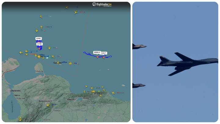 Videos y radares revelan vuelos de aviones de combate y drones de Estados Unidos cerca de Venezuela tras amenazas de Trump