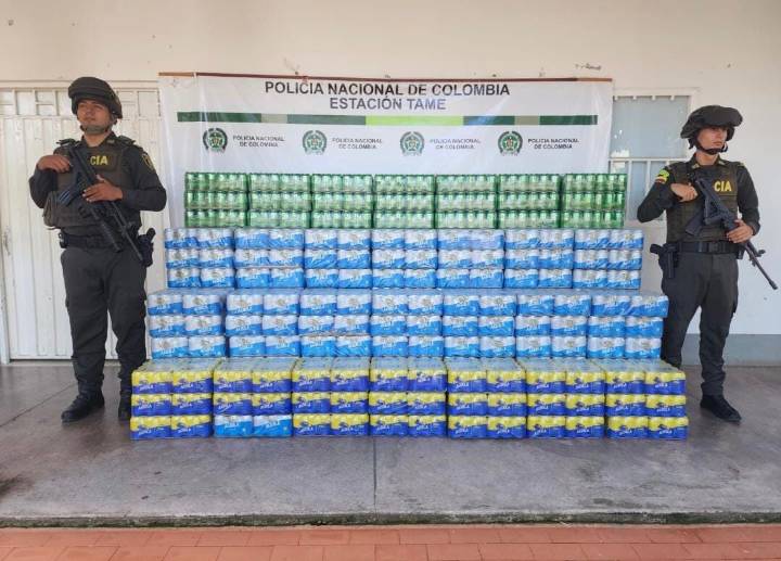 Más de 20 mil unidades de cerveza y licores fueron incautados en Tame