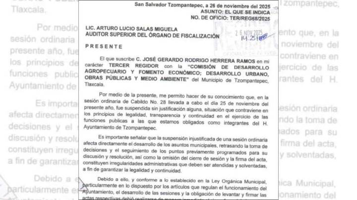Crecen las tensiones en Tzompantepec por parálisis del cabildo y opacidad
