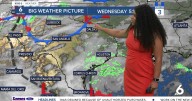 Cloudy with showers overnight, cold front arrives Thursday morning