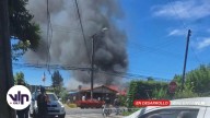 Accidente eléctrico provoca incendio con pérdida total y nueve damnificados en Sarmiento