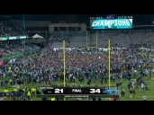 Tulane fans STORM THE FIELD after the Green Wave win the AAC Championship