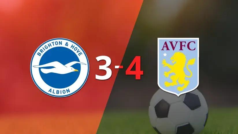 Premier League: A Brighton and Hove no le alcanzó con el doblete de Jan van Hecke y cayó frente a Aston Villa