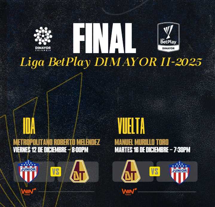 12 y 16 de diciembre final del fútbol: Junior abre de local ante Tolima