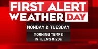 FIRST ALERT WEATHER DAYS issued for bitter cold Monday and Tuesday