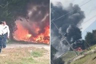 Camión de carga cae de puente en Tulancingo