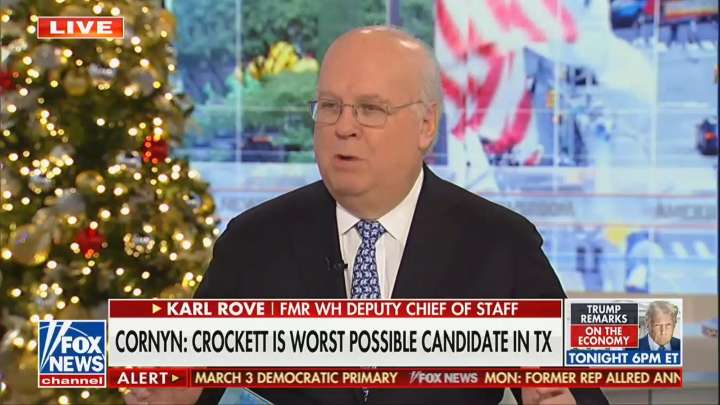 Karl Rove Warns ‘Nutty’ Jasmine Crockett Could Lose Democratic Primary