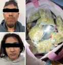 Desmantelan punto de venta de droga; dos los detenidos