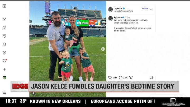 The Edge: Jason Kelce terrifies his kid with a bedtime story