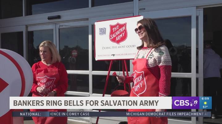 Bankers in East Texas ring in holiday spirit, help Salvation Army's support of local families
