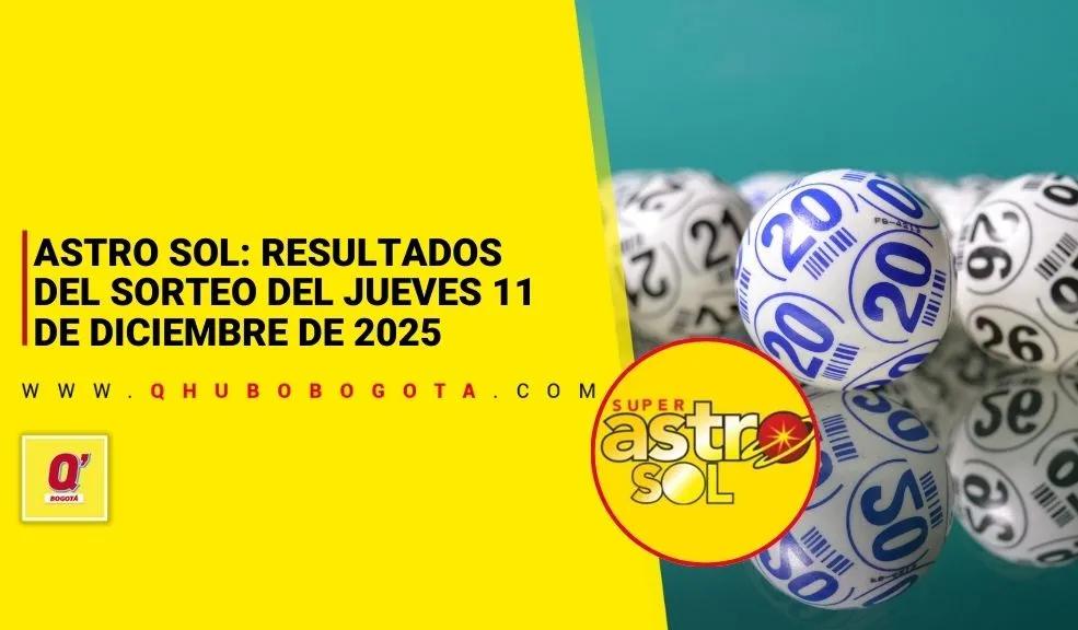 Astro Sol: estos son los resultados del sorteo del jueves 11 de diciembre de 2025