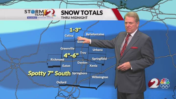 Snow Ends with Frigid Air Settling into the Miami Valley on Sunday