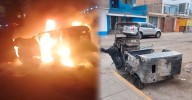 SMP: Vecinos linchan a presuntos ladrones de autopartes y queman su moto