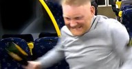 Footage shows horror moment Scots train thug launches bottle attack on passengers