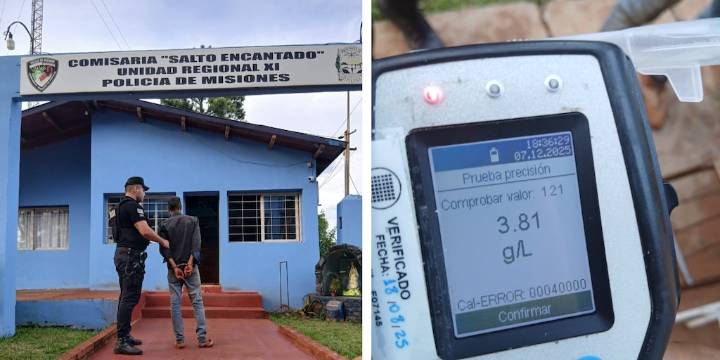 Molestaba a peatones y vehículos, se peleó con la Policía y terminó preso: tenía casi 4 gramos de alcohol en sangre