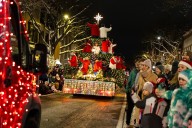 This Michigan town’s dazzling holiday parade featured thousands of lights and Sinterklaas