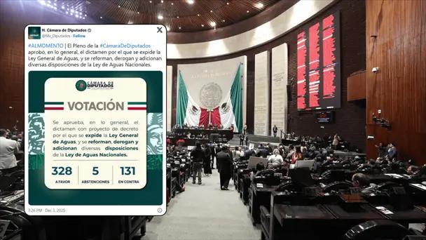 Aprueban reforma a Ley de Aguas en San Lázaro