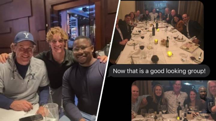 He was mistakenly added to a group text. Seven years later, they consider him family