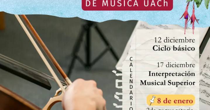 Conservatorio de Música UACh abre admisión 2025-2026: Pruebas en diciembre y enero para Ciclo Básico e Intérprete Musical