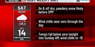 FIRST ALERT 6 WEATHER DAY - Rounds of light snow, bitter cold Saturday