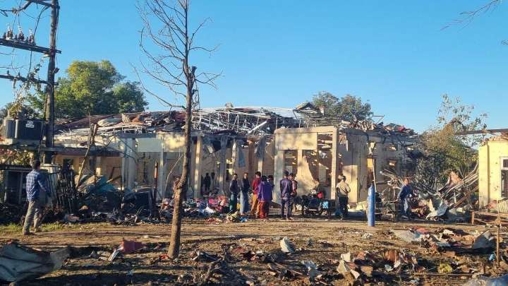 Myanmar military claims armed opposition groups used hospital hit by airstrike as base