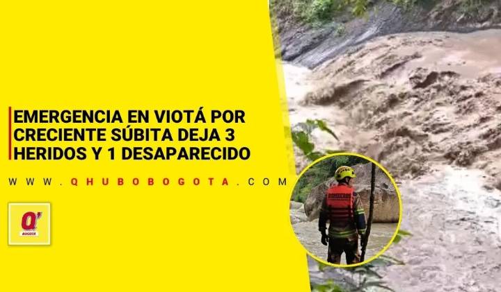 Emergencia en Viotá por creciente súbita