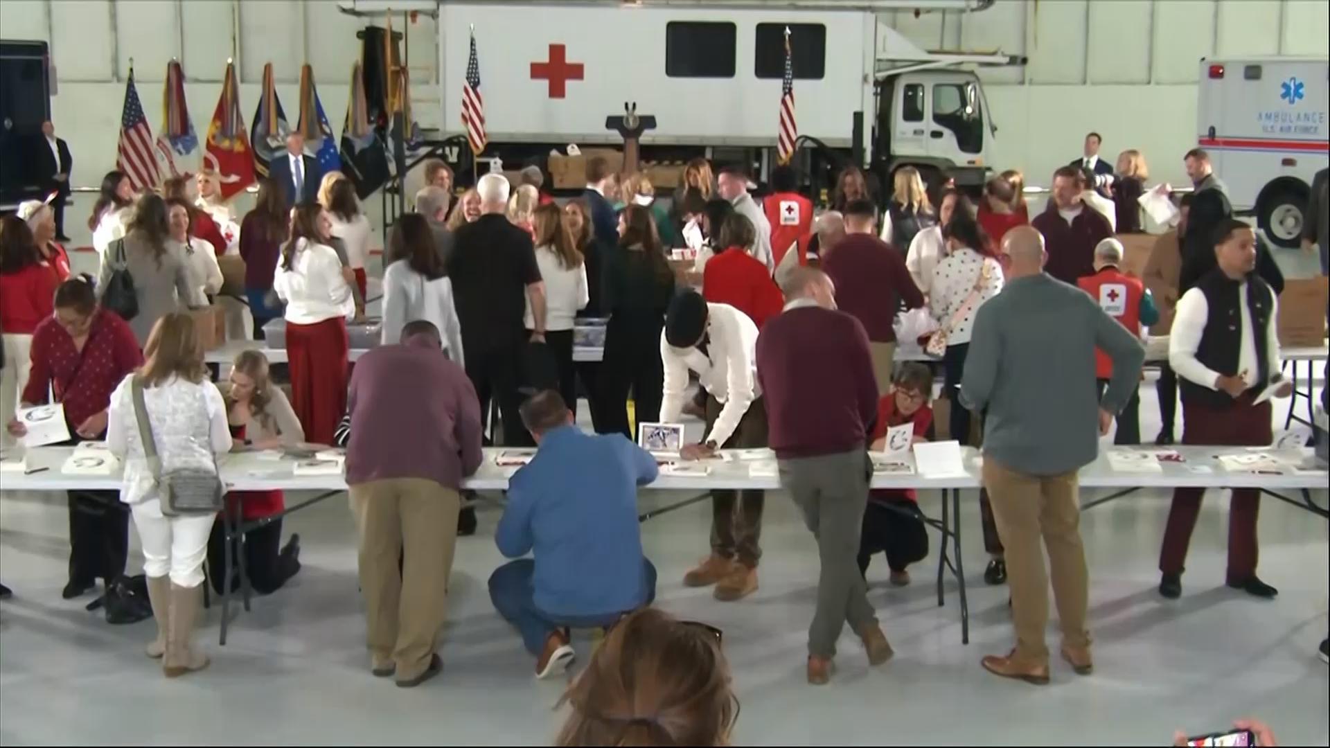 Melania Trump, Usha Vance assemble holiday care packages for US troops