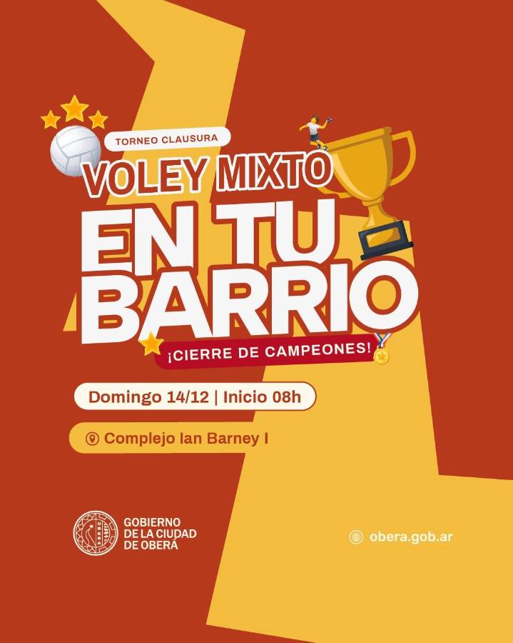 Cierre de Campeones de fútbol infantil y voley mixto