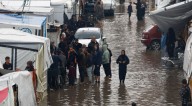 Tents flood, families seek shelter as Storm Byron bears down on Gaza