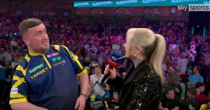 Luke Littler dodges WASP in bizarre start to live interview after World Darts Championship win