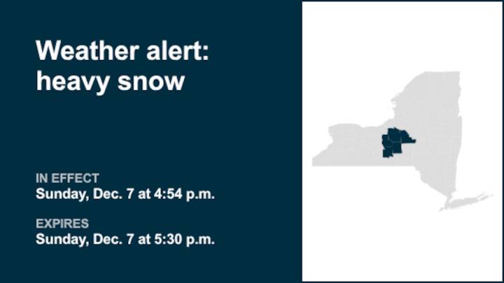 Be prepared for heavy snow in Central New York early Sunday evening