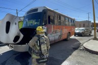 Se prende unidad de la ruta 7A en el Centro de Saltillo tras falla en los frenos