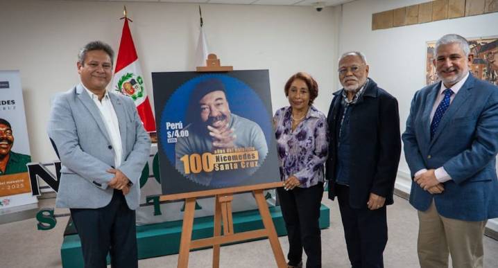 Presentan sello postal en homenaje a Nicomedes Santa Cruz