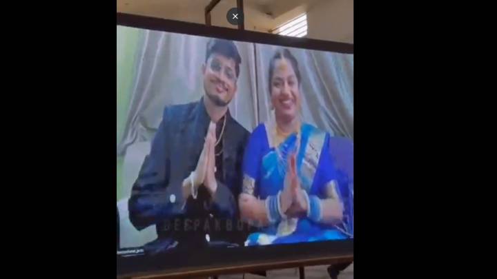 WATCH | IndiGo flight cancellations causes newlywed techies to miss their reception at Hubballi; decides to go virtual before guests