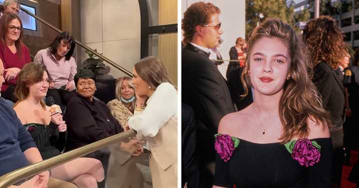 Fan Recreates Drew Barrymore’s Iconic 1989 Oscars Dress For Her Show And Her Reaction Goes Viral