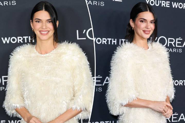 Kendall Jenner wears fully beaded Bottega Veneta dress to L'Oréal event