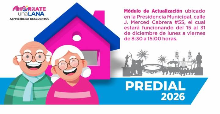 Lanza VdeA campaña de actualización para mantener descuento del 50% en el predial 2026