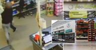 Terrifying CCTV captures moments before shop worker stabbed in chest by thief