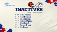Buffalo Bills inactives list vs. Bengals