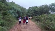 Students of Chamarajanagar village trek 7 km to school with no bus facility