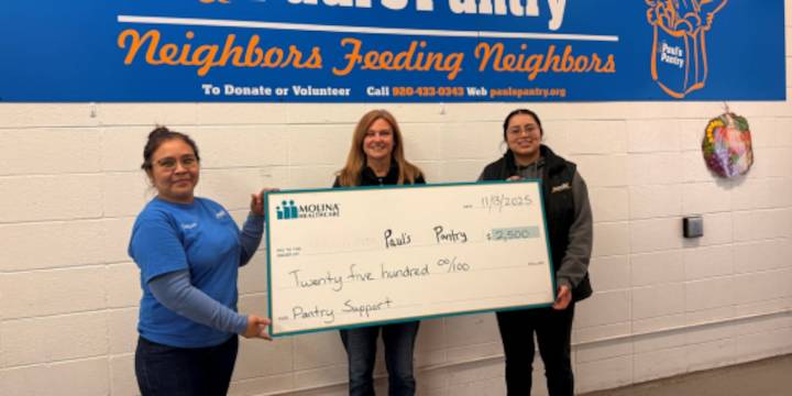 Molina Healthcare of Wisconsin donates $25,000 in support of food pantries across the state